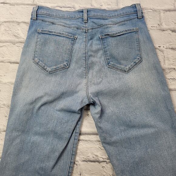 L'Agence Sada High Rise Cropped Slim Straight Leg Jeans in Bellevue Wash size 31 - Picture 5 of 12